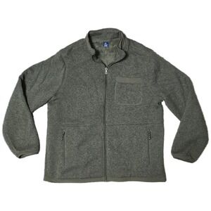 George Mens Full Zip Fleece Jacket Green Heathered‎ Size XL 46 48
(AF)